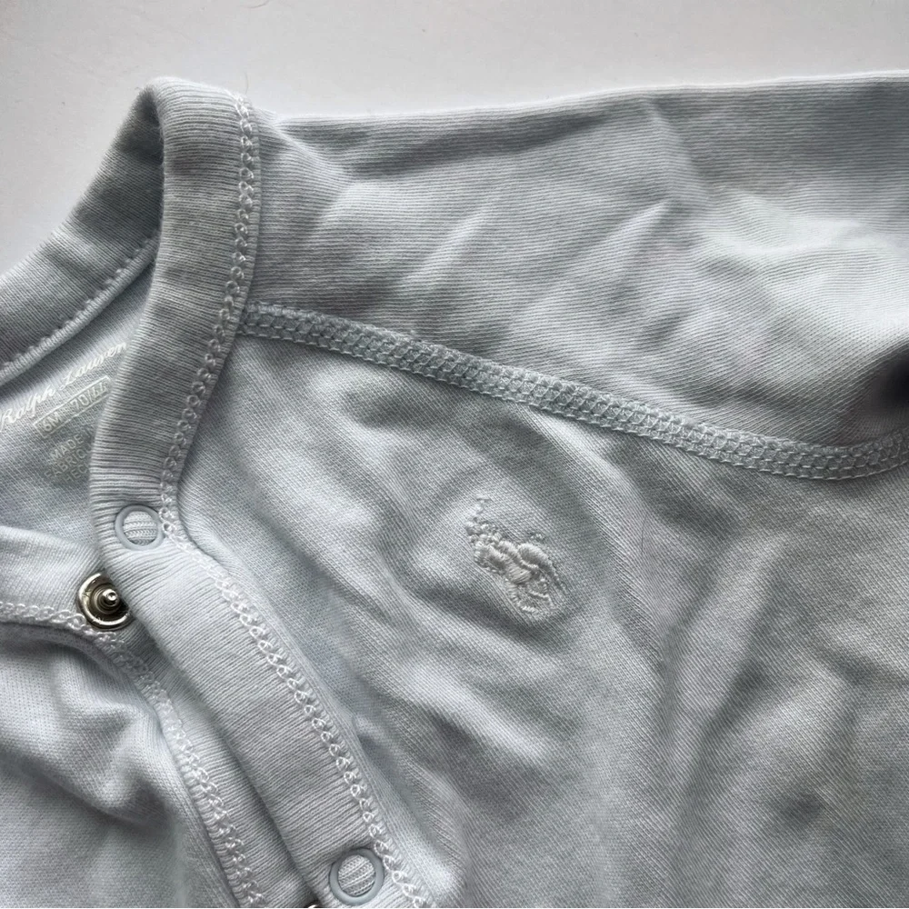 Ralph Lauren • Baby Blue Pastel Blue Footies